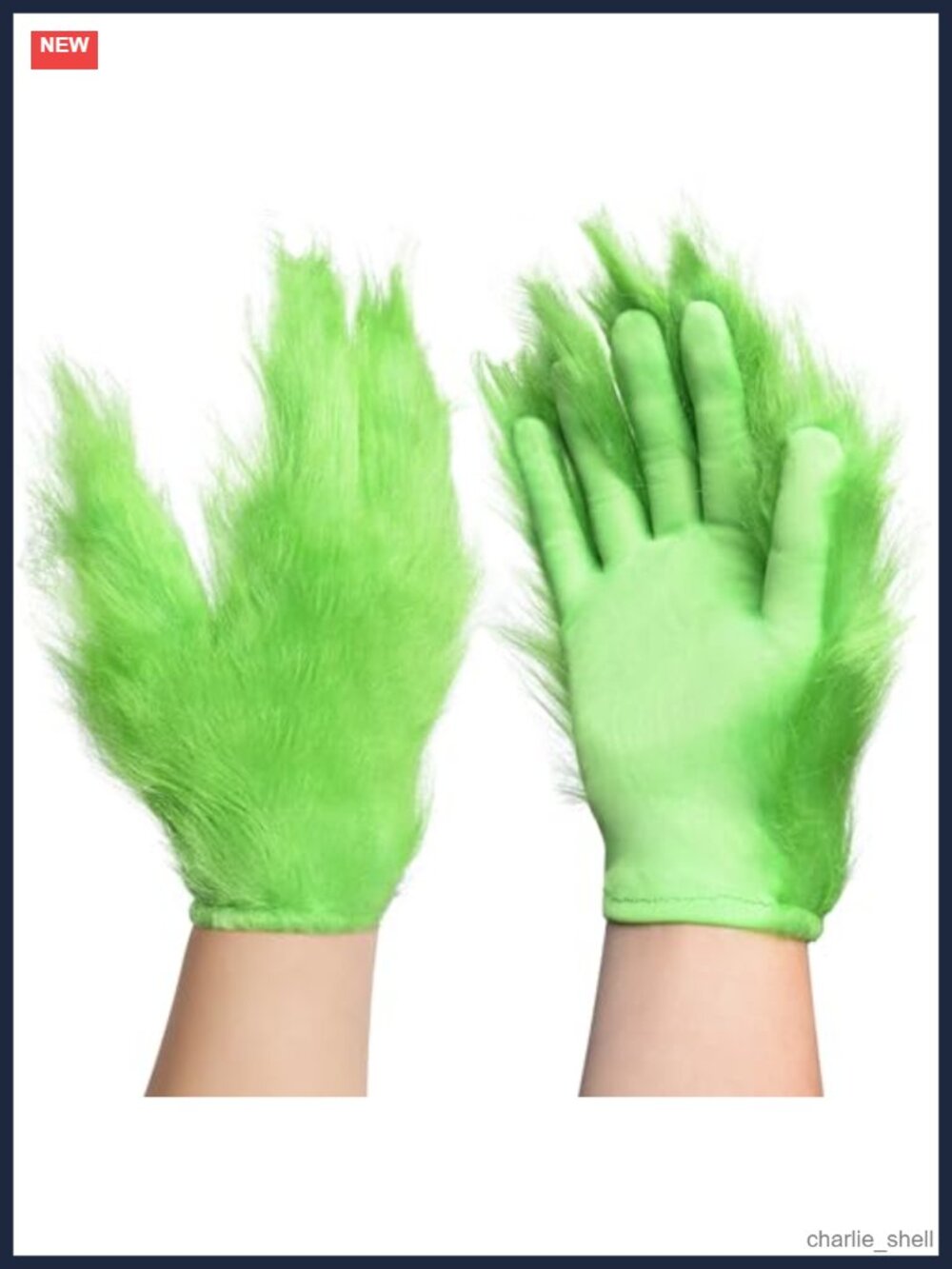 Green Monster Furry Gloves Latex Cosplay Halloween Costume Adult